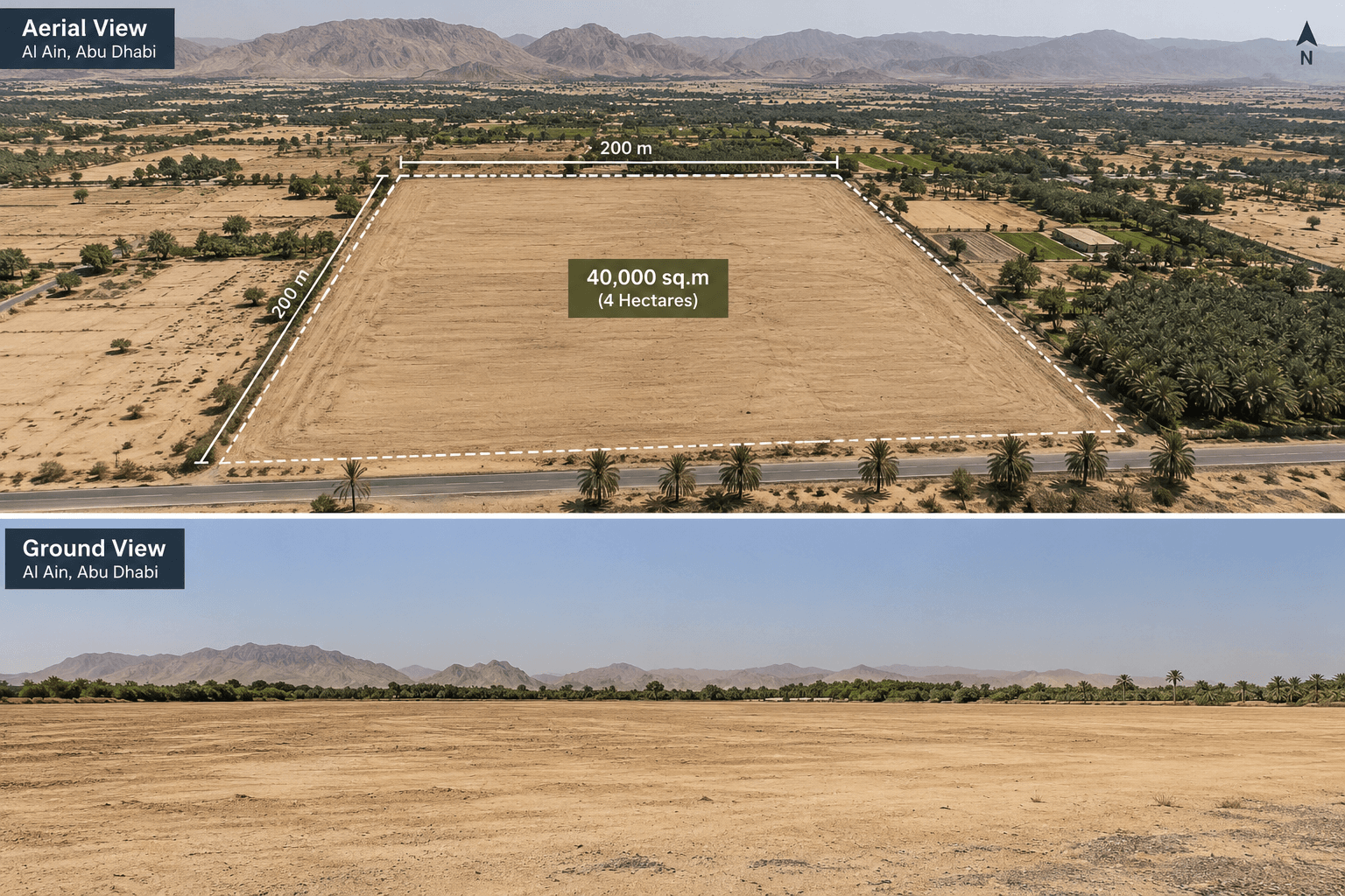 Farm land in Al Sad, Al-Ain City - Ready for Greenhouse and Smart irrigation farming in Abu Dhabi, photo 1 of 2